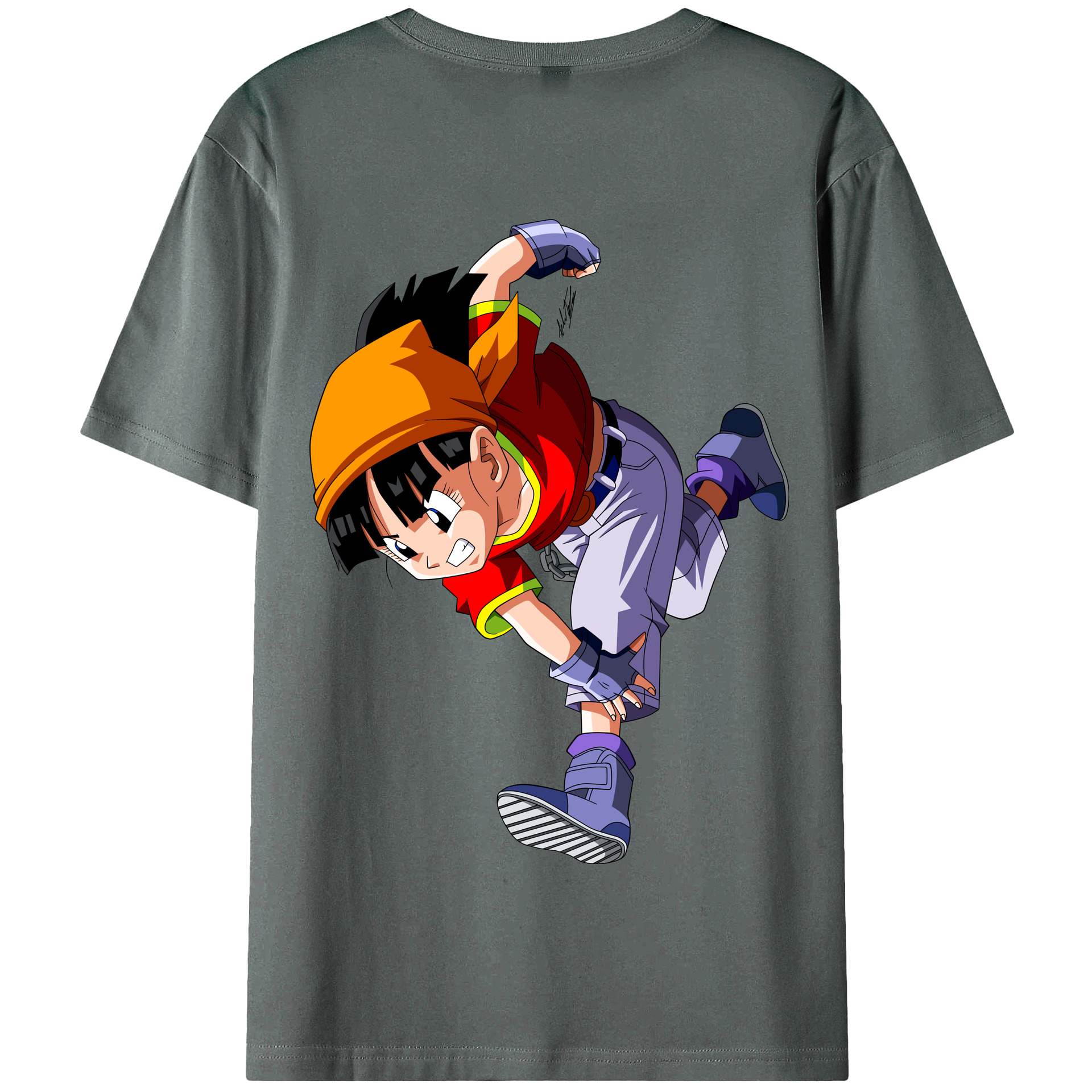 （画像用） ドラゴンボール パン DRAGON BALL Pan 綿100％半袖Tシャツ（背面プリント）